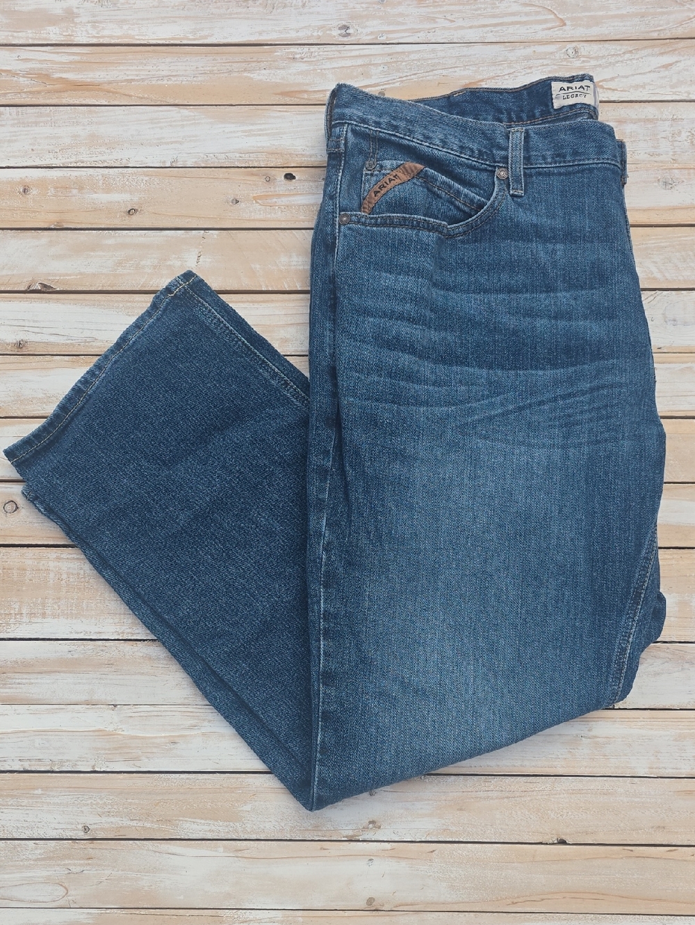 Mens Ariat Relaxed Boot Cut Jeans 40/30